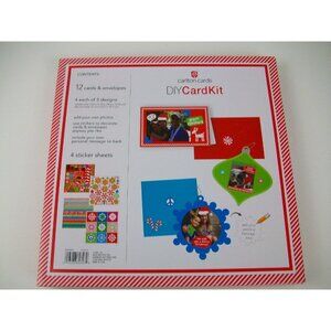 Carlton Cards DIY Christmas Card Kit 12 Cards & Envelopes Sticker Sheets